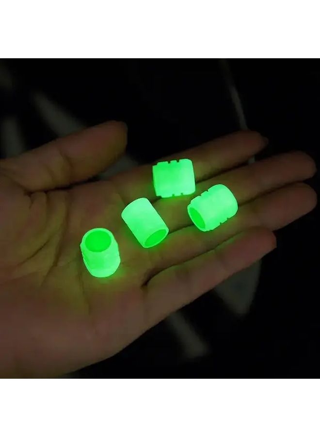 Glow In The Dark Valve Stem Caps 12pcs High Visibility Safety Light Up Wheel Covers - Image 3