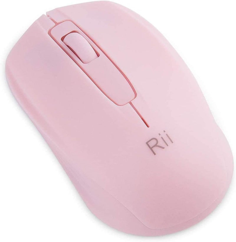 RII Wireless Mouse,2.4G Portable Computer Mice for PC, Laptop, Windows,Office Included Wireless USB dongle (Black+Pink) - Image 4