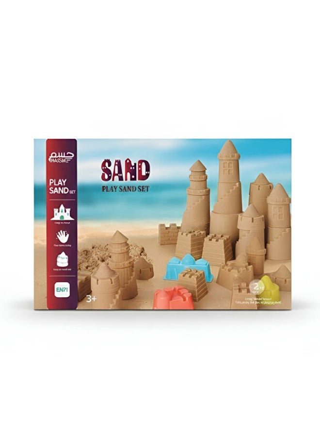 HASSM Magic Sand for Kids, Self-Adhesive, Moldable, Never Drys Out - Fun for Kids to Refill Sensory Sandbox Toys, Perfect for Shaping, Squeezing, Scooping, Rolling, and Molding - Image 1