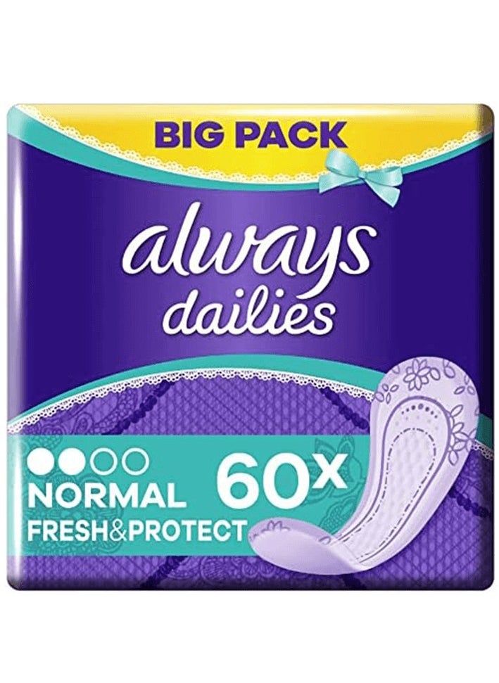 Always Always Fresh & Protect Regular Sanitary Pads 60 Pads 