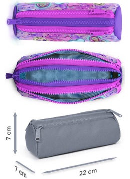 CORAL HIGH Pink Purple Fashion Girl Patterned Girl Thermal Insulated Lunch Bag and Pencil Case Set  - Image 3