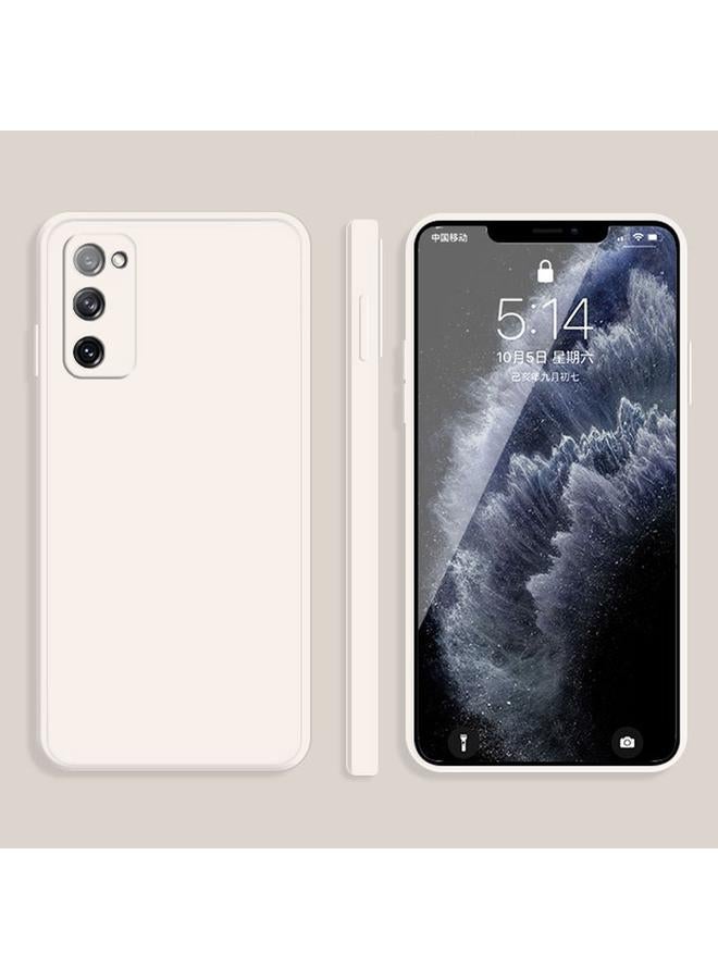 S-TOP Case For Samsung Galaxy S20 FE Solid Color Imitation Liquid Silicone Straight Edge Dropproof Full Coverage Protective Case - Image 1