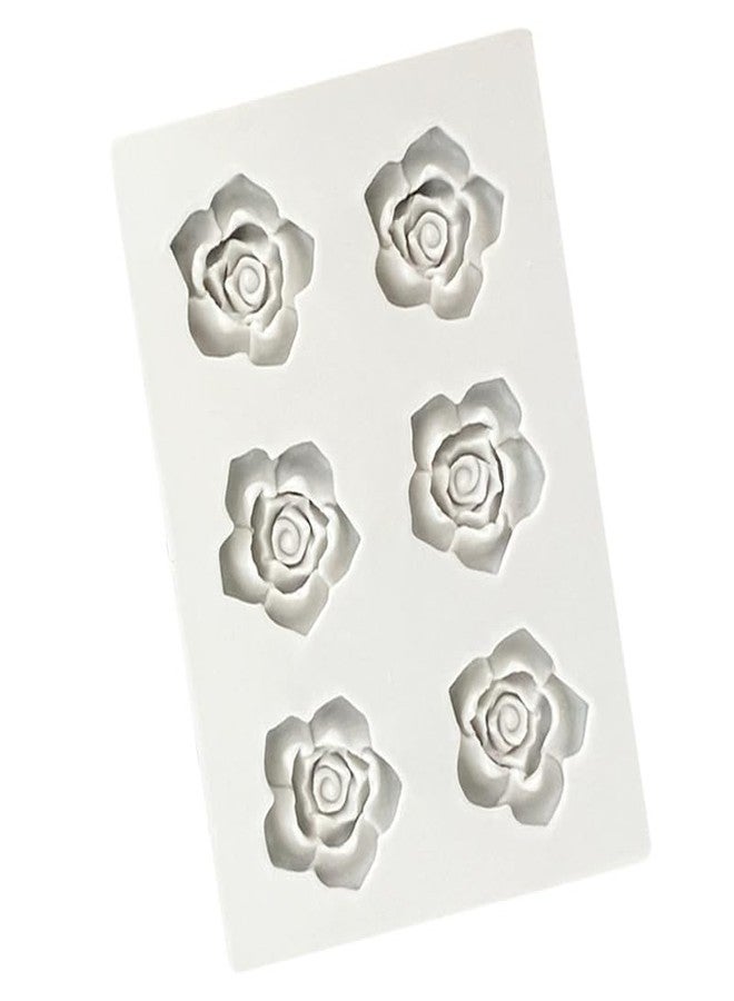 LEGACYCART 2 PCS Flower Fondant Rose Silicone Molds Rose Camellia Daisy Flower Silicone Mold for Resin Casting, Polyresin Sugarcraft Chocolate Cupcake Fondant Cake Decorating Tools - Image 5