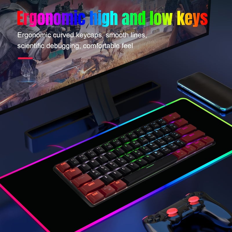 Mechanical keyboard 61 keys RGB gaming keyboard for business office portable compact wired keyboard mini gaming mechanical keyboard - Image 2