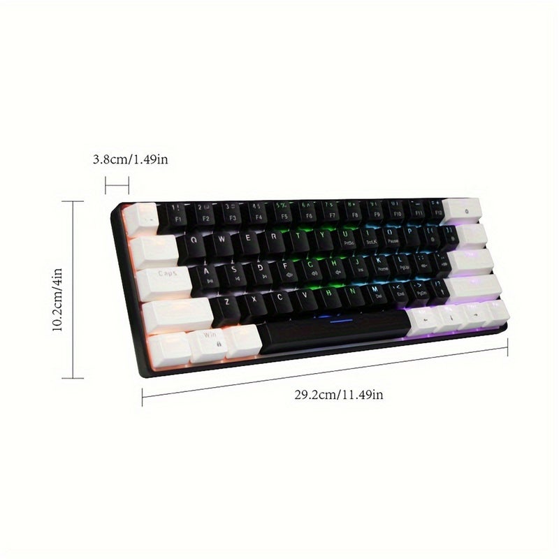 Mechanical keyboard 61 keys RGB gaming keyboard for business office portable compact wired keyboard mini gaming mechanical keyboard - Image 4