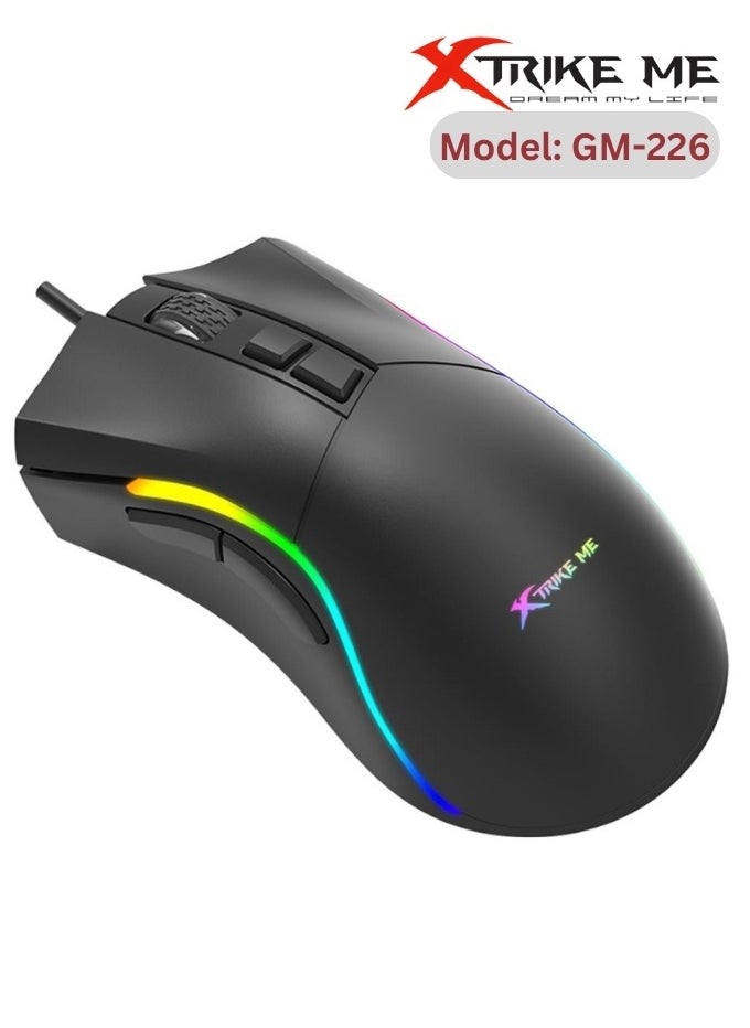 XTRIKE ME - Gaming Mouse GM-226 RGB Gaming Mouse Optical Sensor 7,200 DPI 7 Programmable Buttons - Image 1