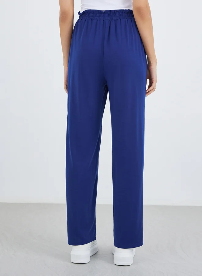 Take Two Take Two Piping Detail Pants with Elastic Waistband