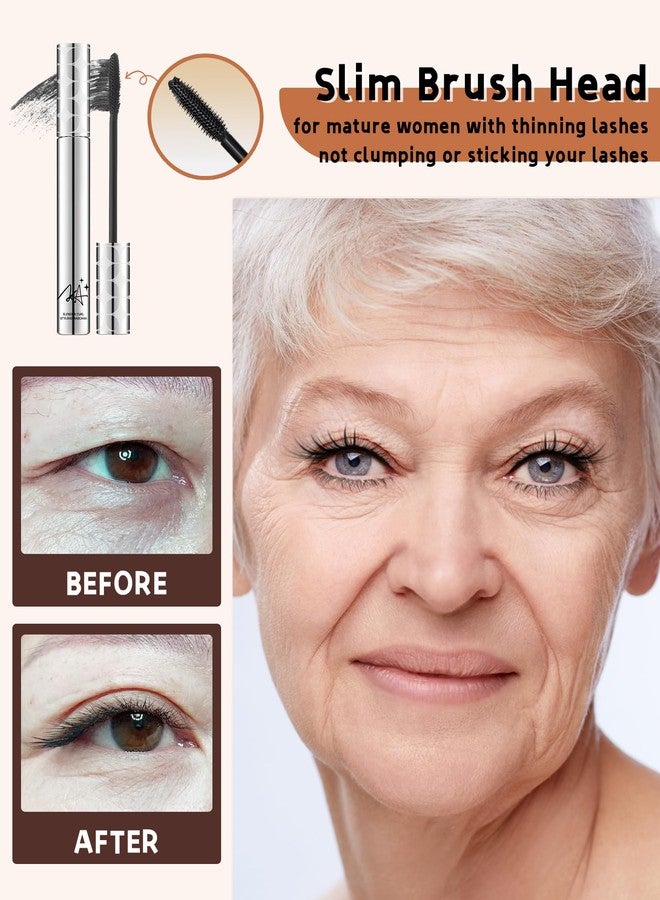 Lestpola Mascara for Older Women 60 Plus, Black Mascara Volume and Length for Mature Women with Thinning Lashes, Prime Máscara Waterproof Long Lasting Volumizing, Hypoallergenic Máscara for Sensitive Eyes-01 - Image 2