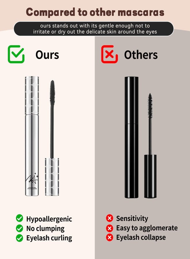 Lestpola Mascara for Older Women 60 Plus, Black Mascara Volume and Length for Mature Women with Thinning Lashes, Prime Máscara Waterproof Long Lasting Volumizing, Hypoallergenic Máscara for Sensitive Eyes-01 - Image 5