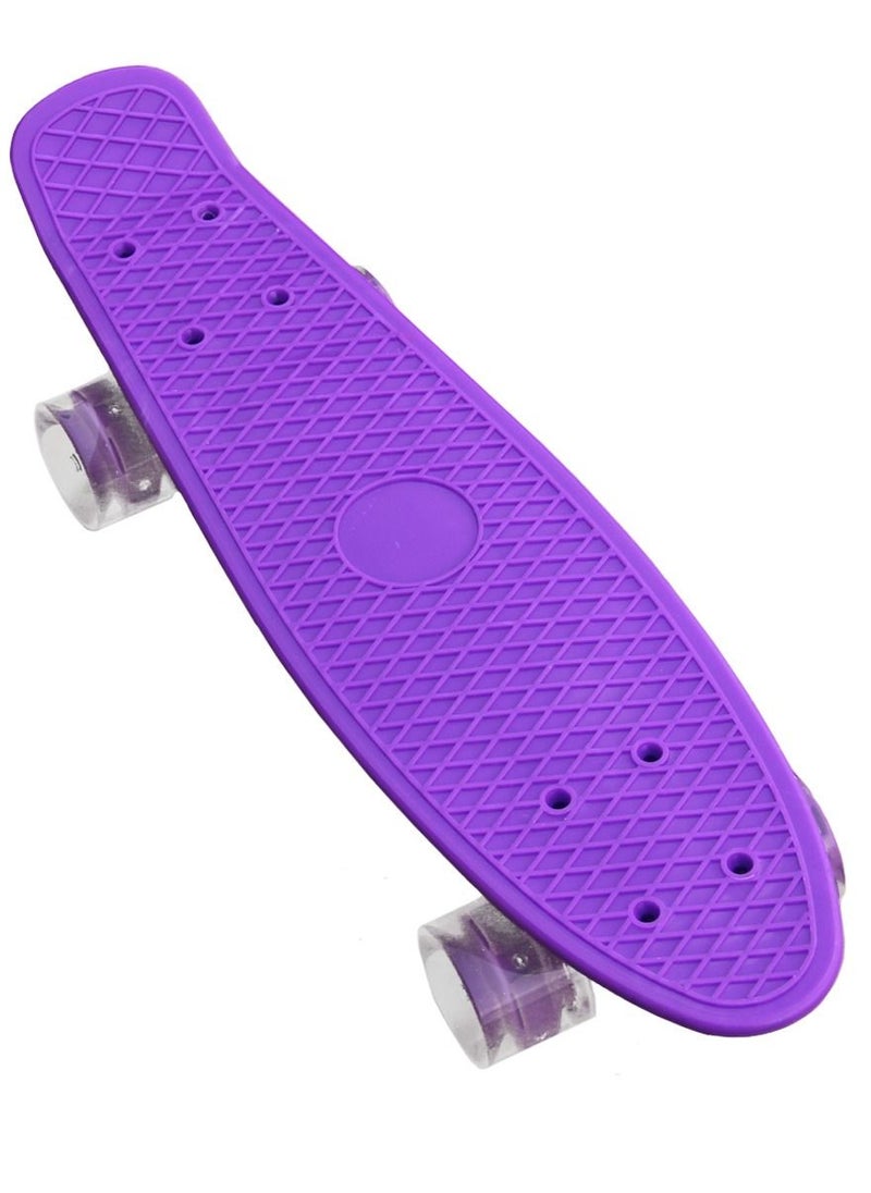 AGD Skateboard For Children With LED Wheels, Purple  - Image 1