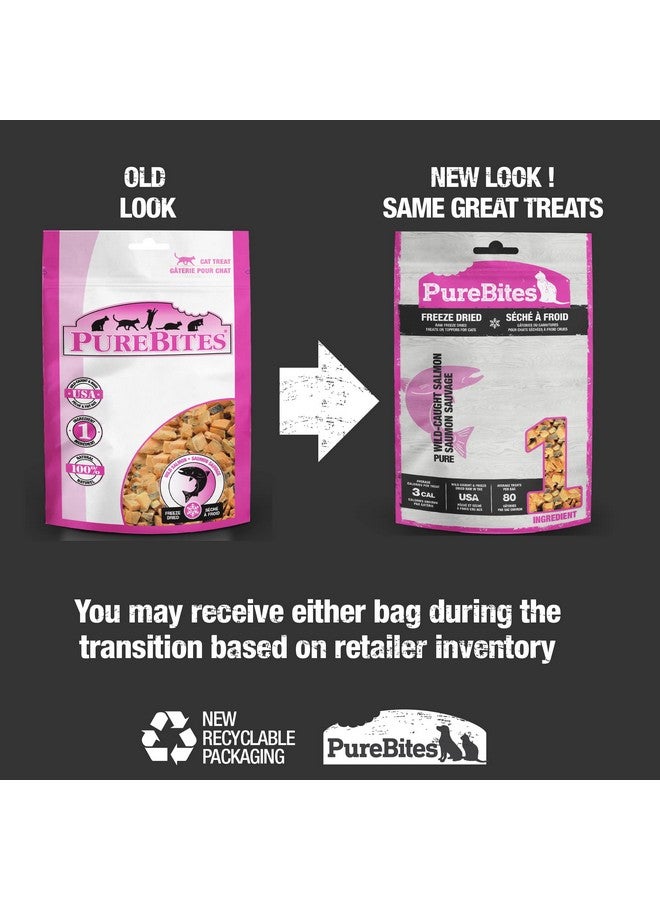 PureBites Freeze Dried Salmon Cat Treats 57g | 1 Ingredient | Made in USA (Packaging May Vary) - Image 2