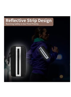 Excefore Running Phone Armband, Sports Armband Cell Phone, Phone Arm Holder for Gym Workouts and Exercise, Compatible with iPhone (Black)  - Image 4