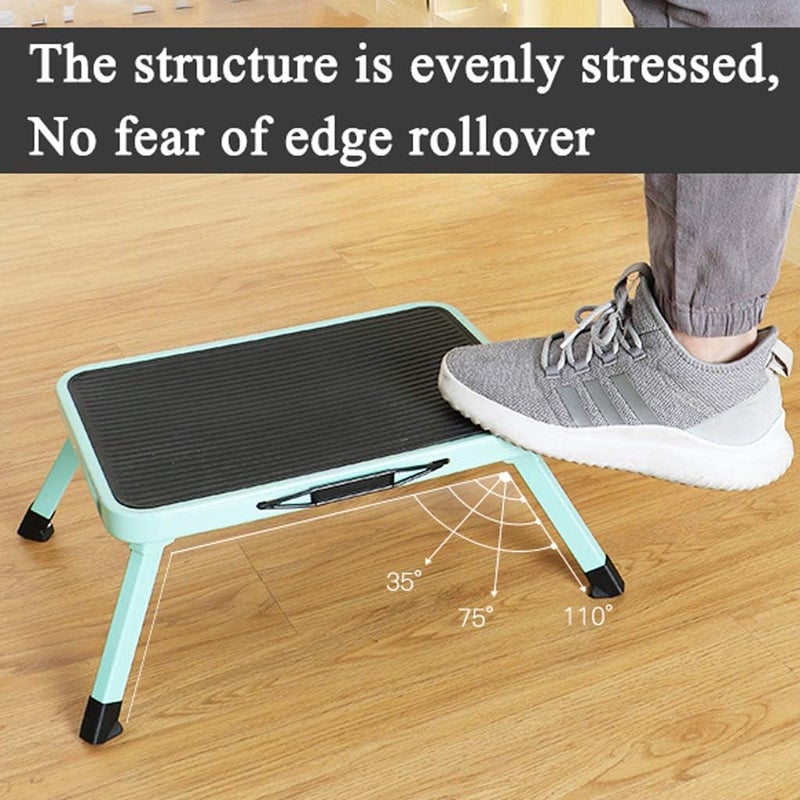 klarako One Step Folding Ladder, Heavy Duty Steel Portable Step Ladder NonSlip Rubber Mat Folding Legs 150 kg Max Capacity - Image 4