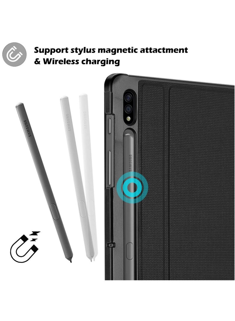 Procases Case For Galaxy Tab S7 Fe 5G 2021 S8 Plus 2022 S7 Plus 2020 12.4 Inch With S Pen Holder Smart Cover For 12.4 Inch Samsung Galaxy Tablet Sm X800 X806 T730 T736 T970 T975 T976 T978 Black - Image 5
