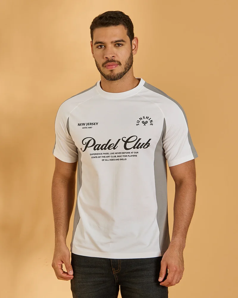 Redtag Men Ivory Printed T-Shirt