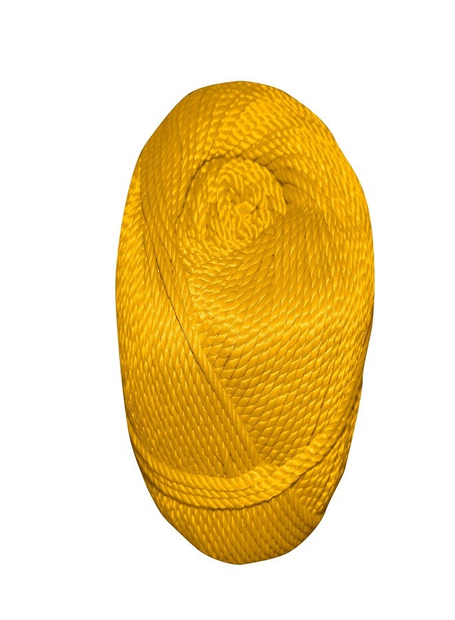 YNK 208 2.5 MM Nylon Clothing Line String, Rope for Clothes Drying, Twisted Multi Ferrous Multipurpose Outdoor Clothes Drying Wire, Travel- Friendly Rope for Cloth (Length- 50 M)- Mustard - Image 1