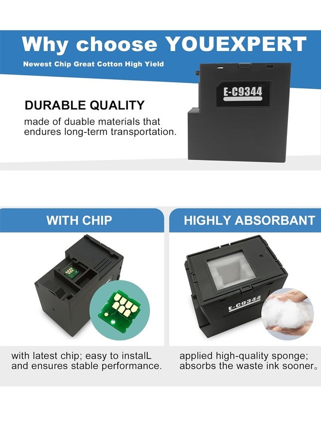 أوفيس ميكر C9344 Ink Maintenance Box, Maintenance Box Replacement for Epson Printer XP-3100 XP-4100 XP-4101 XP-4105 Workforce 810DWF WF-2830DWF WF-2850DWF WF-2930 WF-2950 WF-2851 L3550 L5590 - Image 3