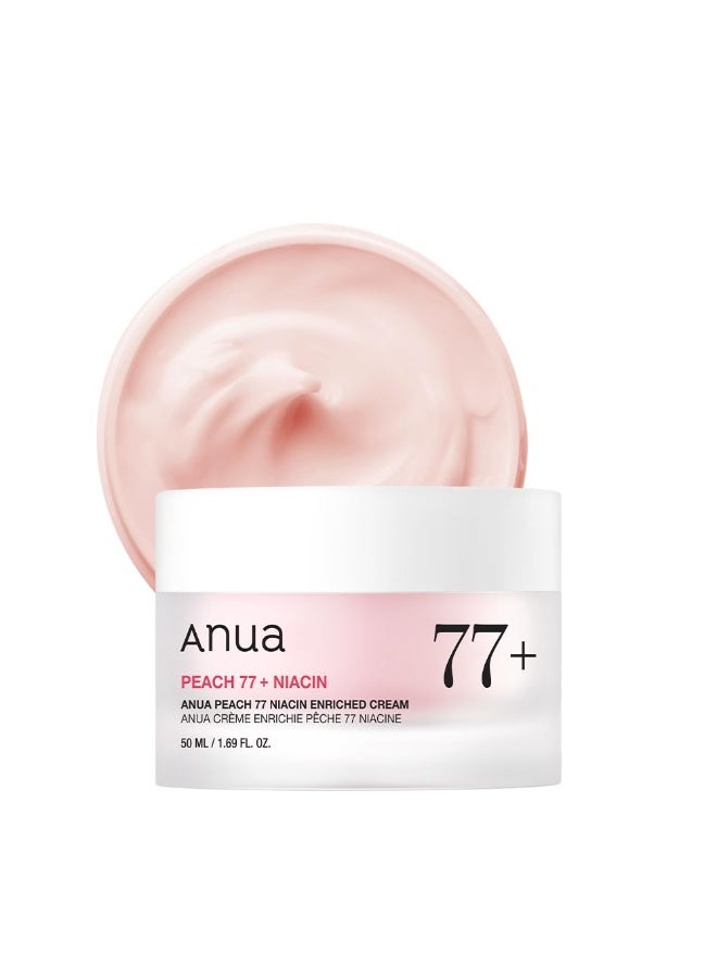 Anua Peach Niacinamide Cream, Face Moisturizer for Dry Skin with Vitamin B12, Collagen, Ceramide, Panthenol |50ml 50mlml - Image 1
