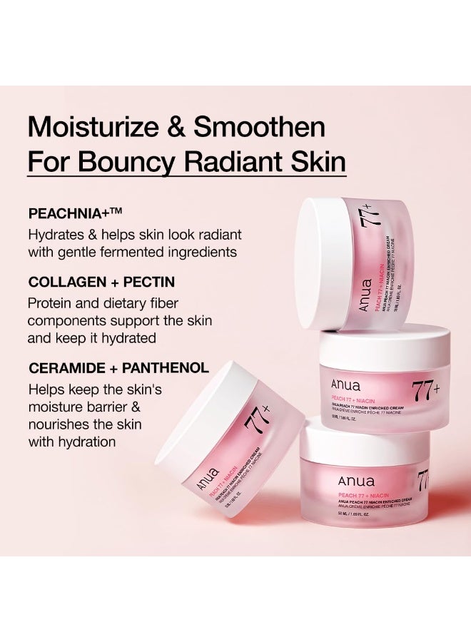 Anua Peach Niacinamide Cream, Face Moisturizer for Dry Skin with Vitamin B12, Collagen, Ceramide, Panthenol |50ml 50mlml - Image 4