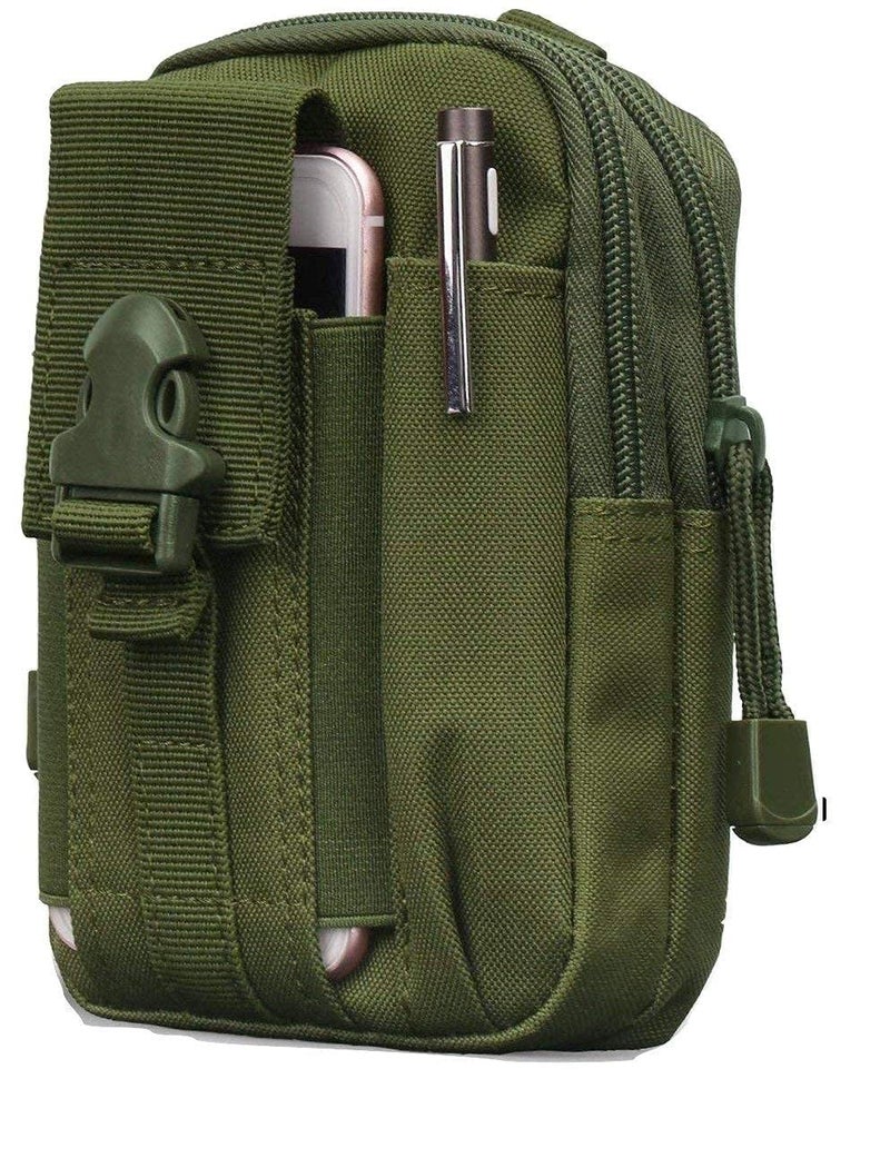 Styxon Tactical Waist Belt Bag Pouch Mobile Case Holder, 7 X 4.8. X 2.4 inch, Army Green - Image 1