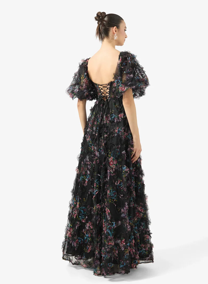 Ginger Boutique Sweetheart Neckline Baby Ruffle Dress A Line Gown