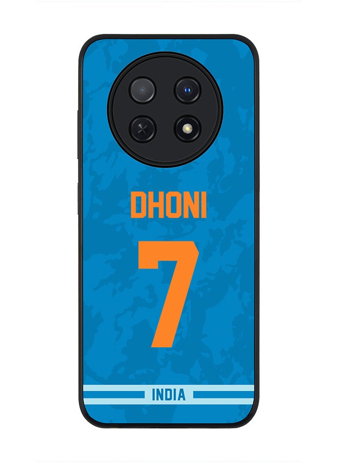 Stylizedd Cover for Huawei Nova Y91 4G / Huawei Enjoy 60X Case, Rugged Black Slim fit Protective Phone Cases s - Player Name - MS Dhoni, Jersey Number- 7  - Image 1