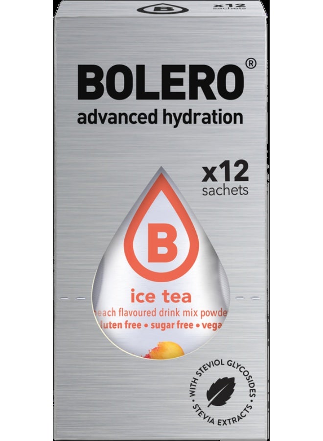 بوليرو منكهات الماء بوليرو - نكهة آيس تي خوخ (12*3 جرام) - Image 1