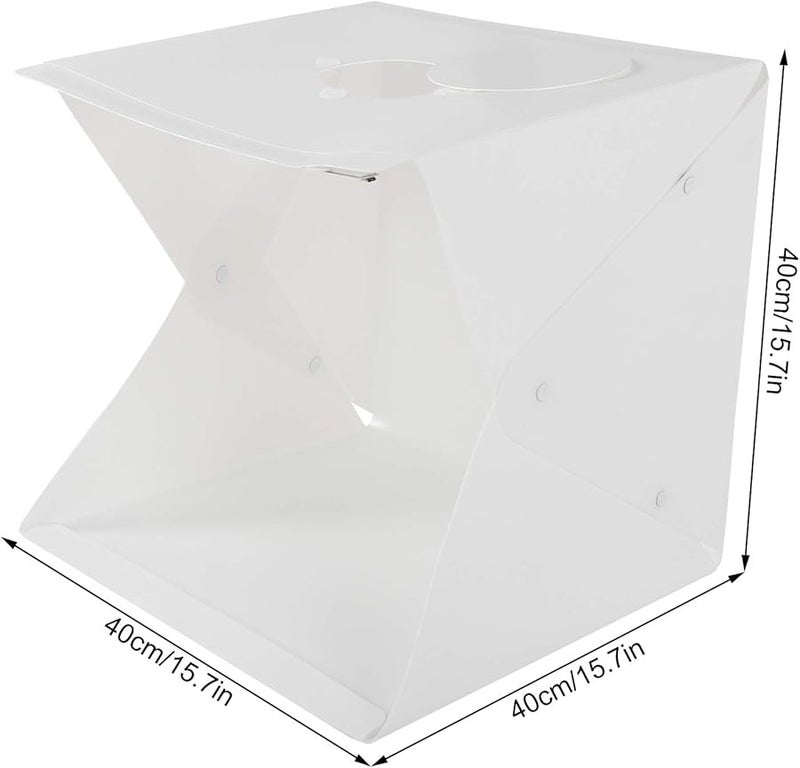 40cm LED Foldable Photography Lightbox With 6 Color Backgrounds Adjustable Brightness - Image 3