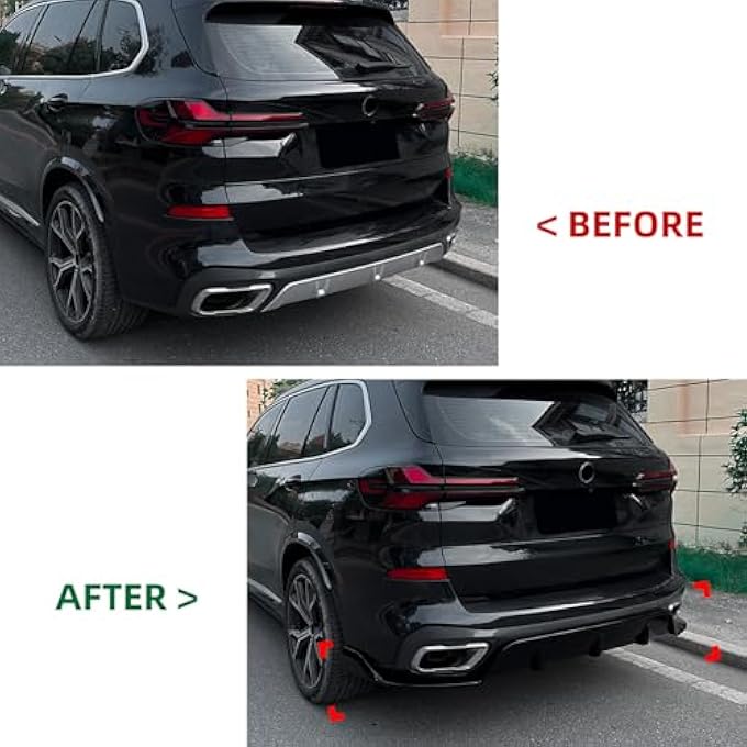 AUSMILA مجموعة شفة موزع الصدام الخلفي لسيارة بي إم دبليو X5 G05 M Sport 2019-2025 - Image 4