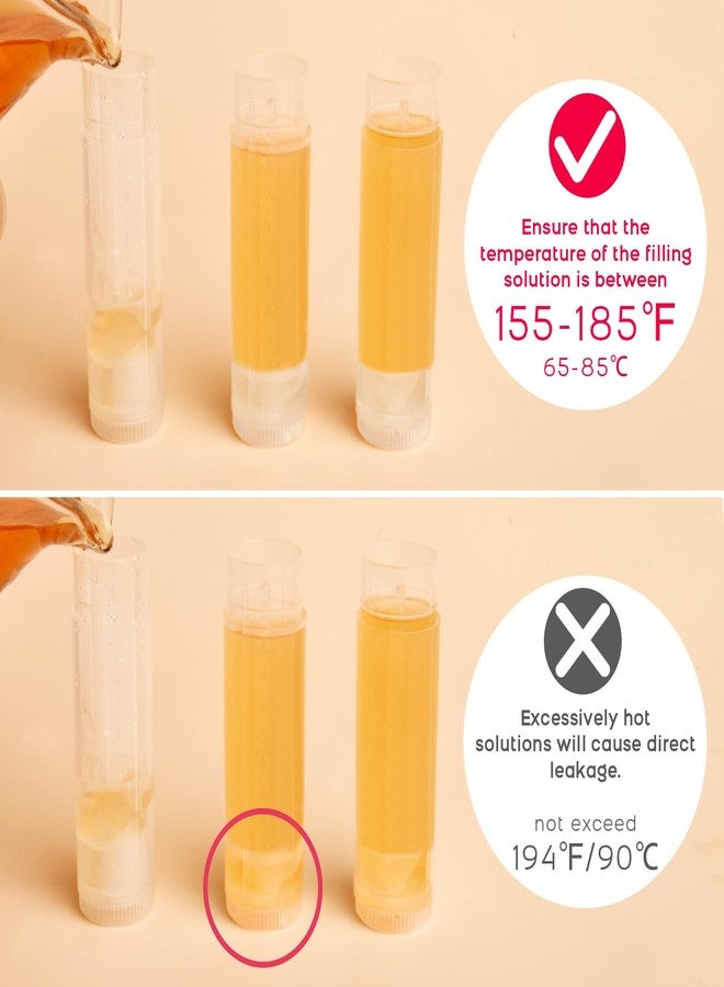JuLand 50 Packs Empty Lip Balm Tubes 5.5ml - Refillable Round Lipstick Containers and BPA Free, Leak-Free Lip Balm Empty Containers for DIY, White - Image 3