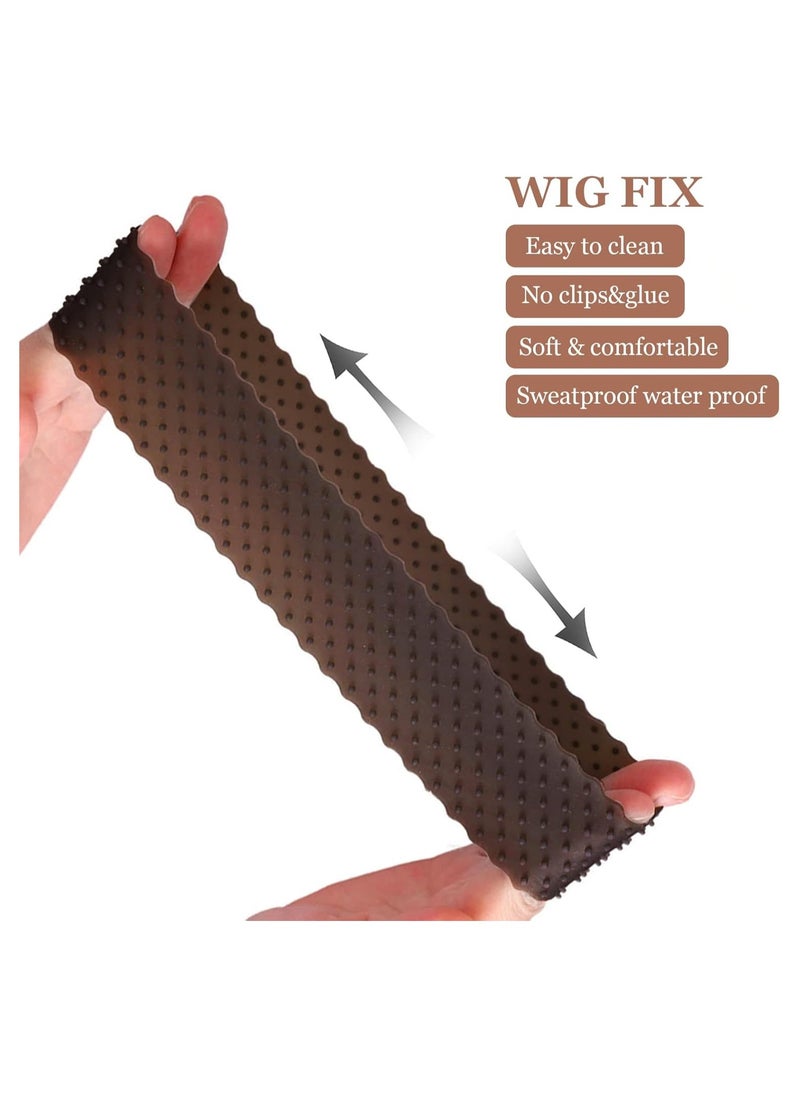Estelle Wig Grip Band Non-Slip Silicone Wig Headband for Women Adjustable Wig Fix Seamless Wig Band Elastic Wig Gripper Cap for Lace Wigs to Hold Wig Black  - Image 4