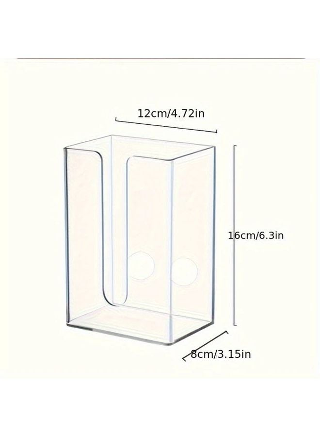 1pc Clear Modern Tissue Box Organizer Open Access Design Minimalist Countertop Storage - Image 4