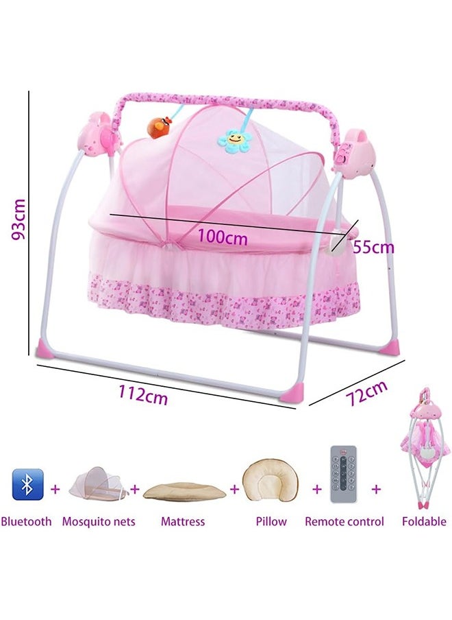 JCB CHIC Portable Baby Bassinet, Rocking Cradle Adjustable 5 Auto-Swing with Remote Control, Toys & Music Box for Infants and Toddlers  - Image 2