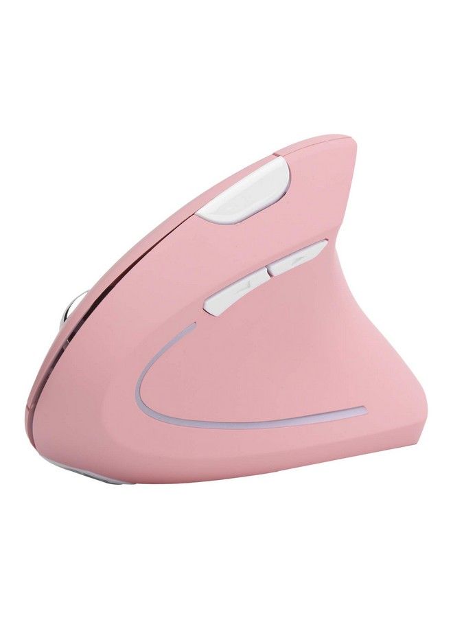 Hilitand Ergonomic Vertical Mouse 2.4G Wireless Optical Game Mouse Rgb Backlight Adjustable 4Level 2400Dpi 6 Button For Pc Laptop Desktop(Pink) - Image 2