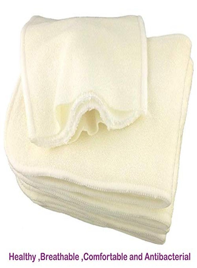 Bembika Cloth Diaper for Inserts, Natures Cloth Diaper Liner, Reusable Washable Cotton Diaper Nappy Inserts for Baby Cloth Diapers (Set of 3)(Bemboo Terry- 4 Layer) - Image 3