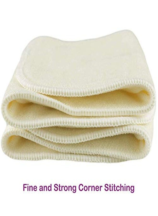 Bembika Cloth Diaper for Inserts, Natures Cloth Diaper Liner, Reusable Washable Cotton Diaper Nappy Inserts for Baby Cloth Diapers (Set of 3)(Bemboo Terry- 4 Layer) - Image 5