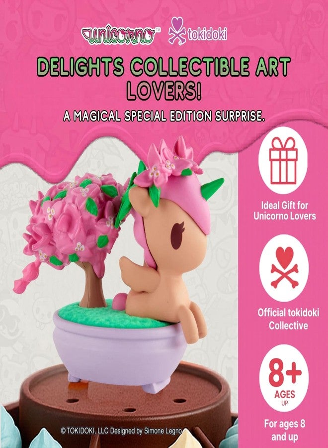 tokidoki™ Botanical Bonsai Unicorno™ Special Edition - Open-Box Mystery Figure Collectible Art for Kids Age 8+ and Adults - Small 2.75 Inch Vinyl Unboxing Mini Figurine Toy - Pink Bougainvillea Bonsai - Image 5