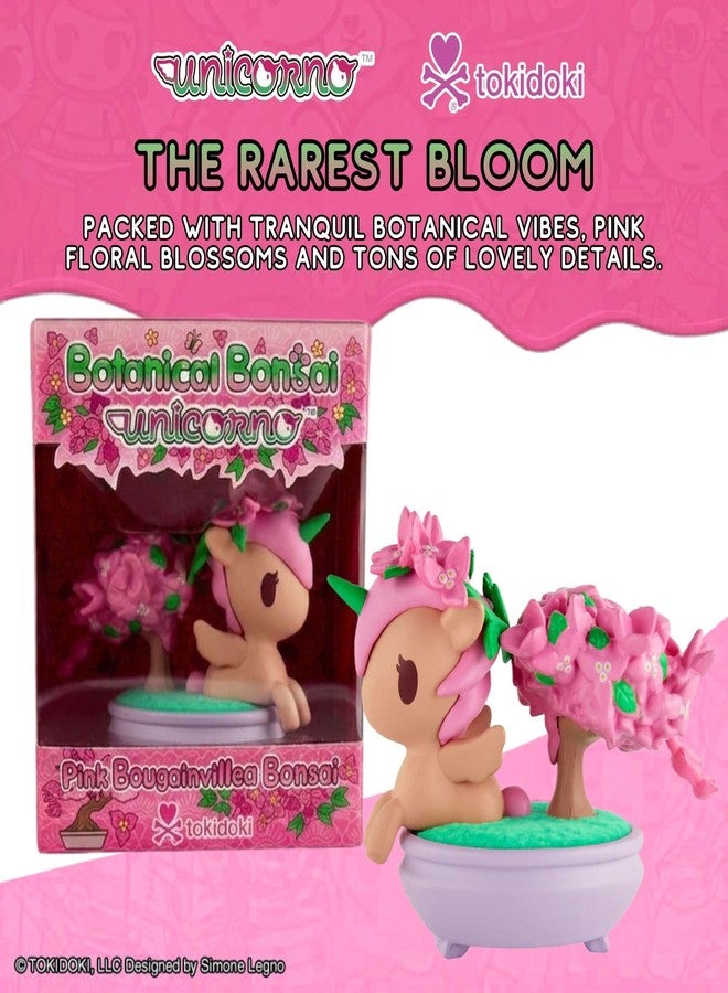 tokidoki™ Botanical Bonsai Unicorno™ Special Edition - Open-Box Mystery Figure Collectible Art for Kids Age 8+ and Adults - Small 2.75 Inch Vinyl Unboxing Mini Figurine Toy - Pink Bougainvillea Bonsai - Image 2