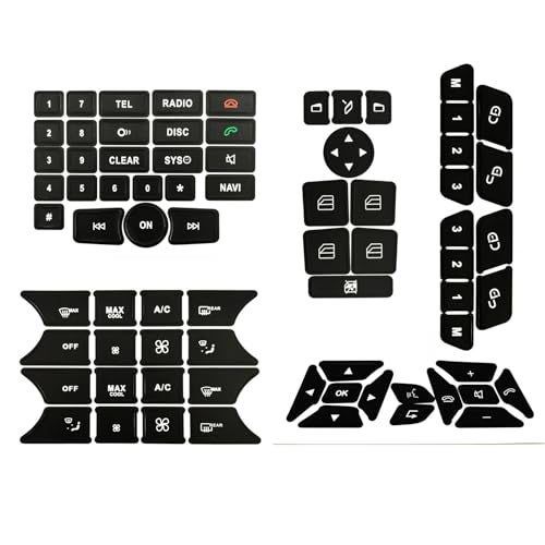 AtticZone Dash Button Repair Kit Stickers Decals Compatible with Benz 2008-2014, A B C E G CLS SL GLK Class, Style 1 - Image 1