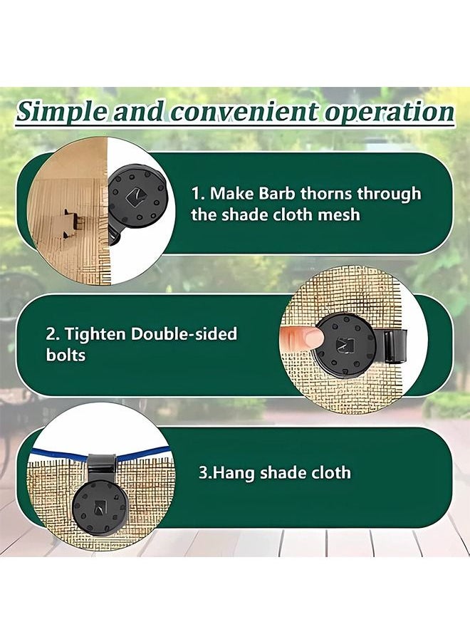 MVAQKLM  - 100 Pack Shade Cloth Heavy Duty Lock Grip Reusable Shade Cloth Plastic Clips Windproof Awning Clamp Tent Patio Plant Shade Grip for Sun Shade Net Gardening Clips Accessory - Image 1