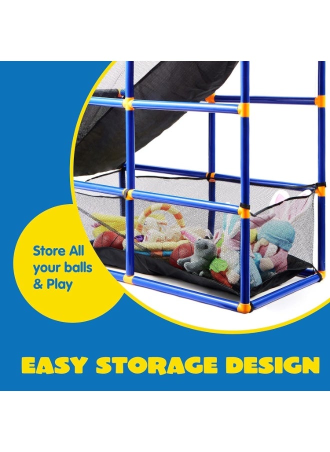 ROOTNRISEBLISS Arcade Basketball Game Set with 4 Balls and Hoop for Kids 3 to 12 Years Old Indoor Outdoor Sport Play - Easy Set Up - Air Pump Included - Ideal for Competition  - Image 2