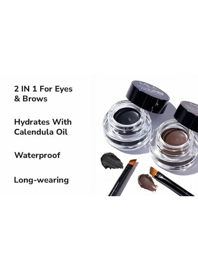 ميلا بيوتي Mila Beauté 36 Hr Waterproof Wink Artist 2 في 1: قلم حواجب وكحل جل مع فرشاة | تركيبة طويلة الأمد ومقاومة للتلطخ | زيت الكالندولا والصبار | اللون - (أسود، 4 غرام) - Image 3
