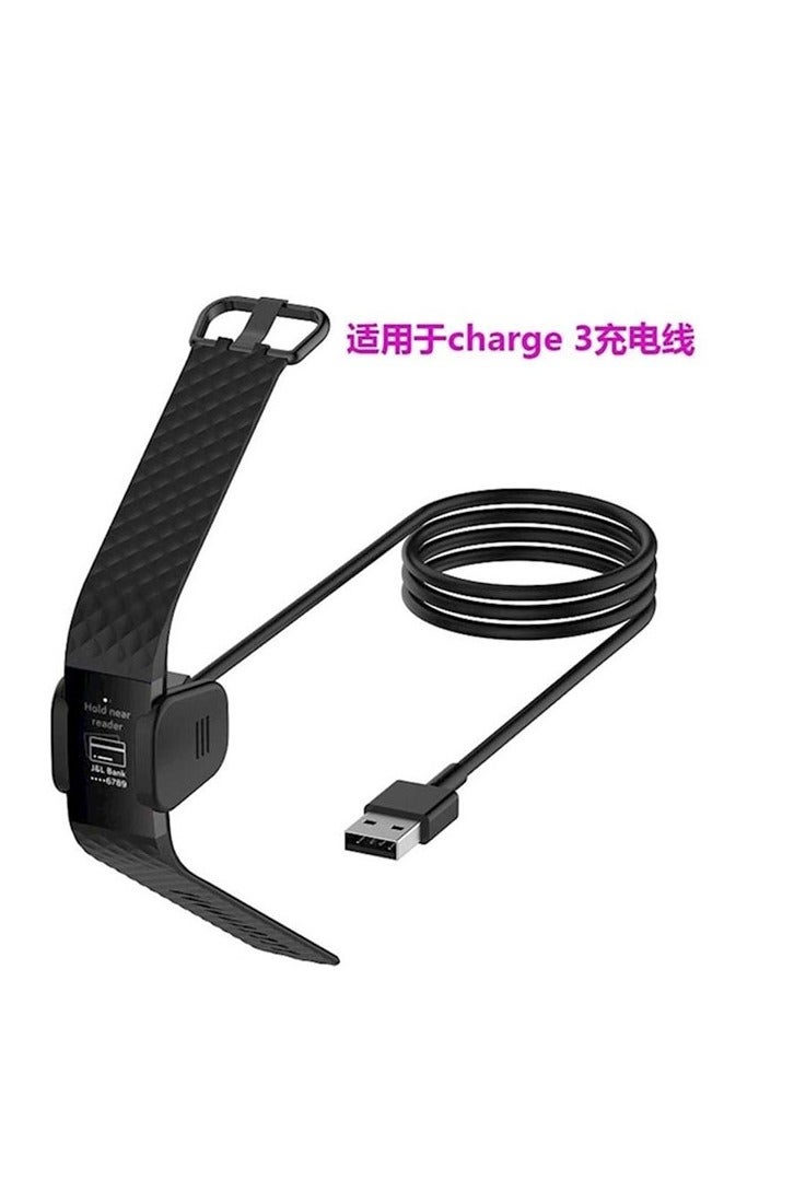 Replacement Charger For Fitbit Charge 3 USB Charging Cable Cord Clip Dock For Fitbit Charge3 Fitness Activity Tracker - Image 2