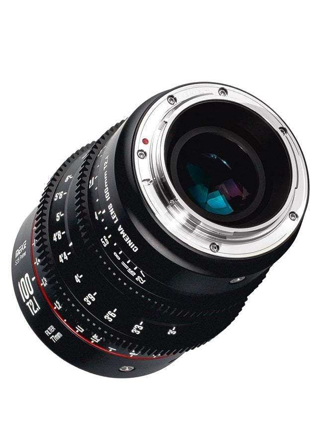 Meke 100mm T2.1 Super 35 Prime Manual Focus Cinema Lens for EF-Mount Cine Camera Compatible with C200 C300 II, RED Komodo, BMPCC 6K, Z CAM E2-S6 BMPCC6K Pro - Image 3