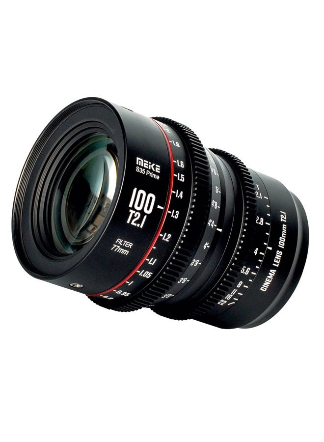 Meke 100mm T2.1 Super 35 Prime Manual Focus Cinema Lens for EF-Mount Cine Camera Compatible with C200 C300 II, RED Komodo, BMPCC 6K, Z CAM E2-S6 BMPCC6K Pro - Image 2