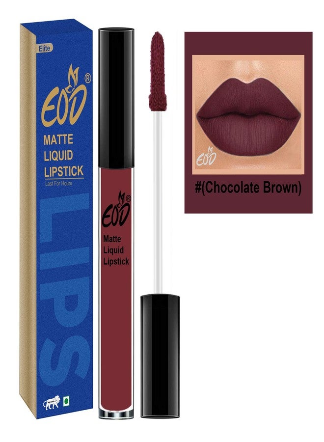 EOD® Ultra Soft Matte Lip Cream Liquid Lipstick Non Transfer(Chocolate Brown) - Image 1