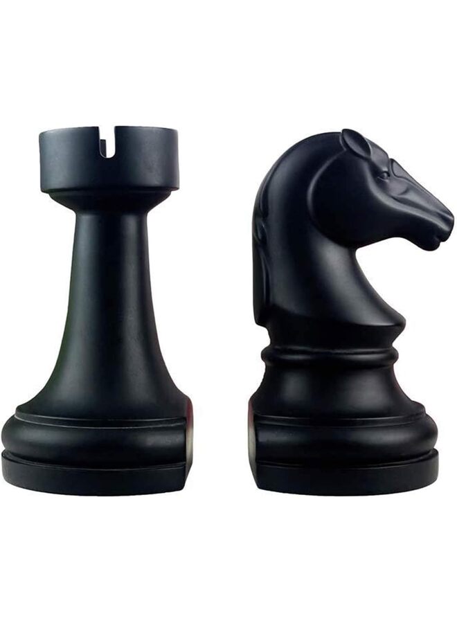 دعامات كتب على شكل شطرنج، دعامات كتب مزخرفة للمكتب والأرفف، دعامات كتب فريدة لديكور المكتب المنزلي، دعامات كتب ثقيلة للكتب، مقاس A - Image 1