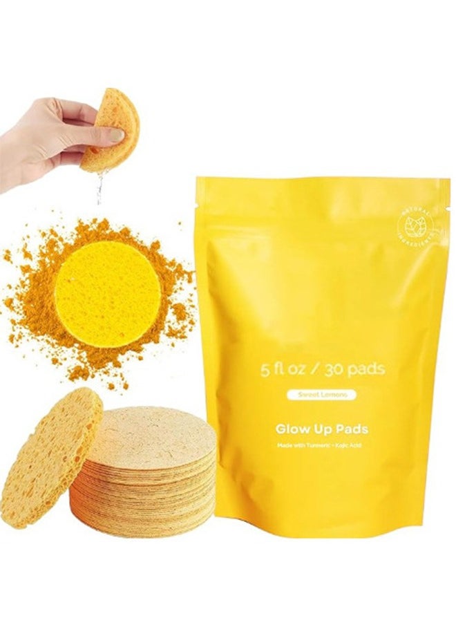 LUNOON - 40PCS Turmeric Cleansing Pads, Kojic Acid and Turmeric Cleansing Pads for Face and Body Remove Excess Keratin - Image 1