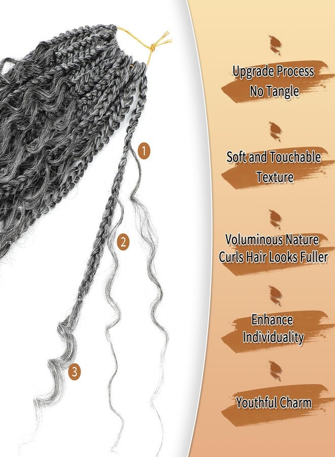 كاريدا 9 عبوات من ضفائر بوكس غوديس كروشيه 12 بوصة، ضفائر كروشيه بأطراف مجعدة، ضفائر بوكس بوهو كروشيه جاهزة للحلقات للنساء ذوات البشرة السمراء (12 بوصة، TGray#) - Image 5