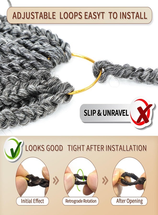 كاريدا 9 عبوات من ضفائر بوكس غوديس كروشيه 12 بوصة، ضفائر كروشيه بأطراف مجعدة، ضفائر بوكس بوهو كروشيه جاهزة للحلقات للنساء ذوات البشرة السمراء (12 بوصة، TGray#) - Image 4